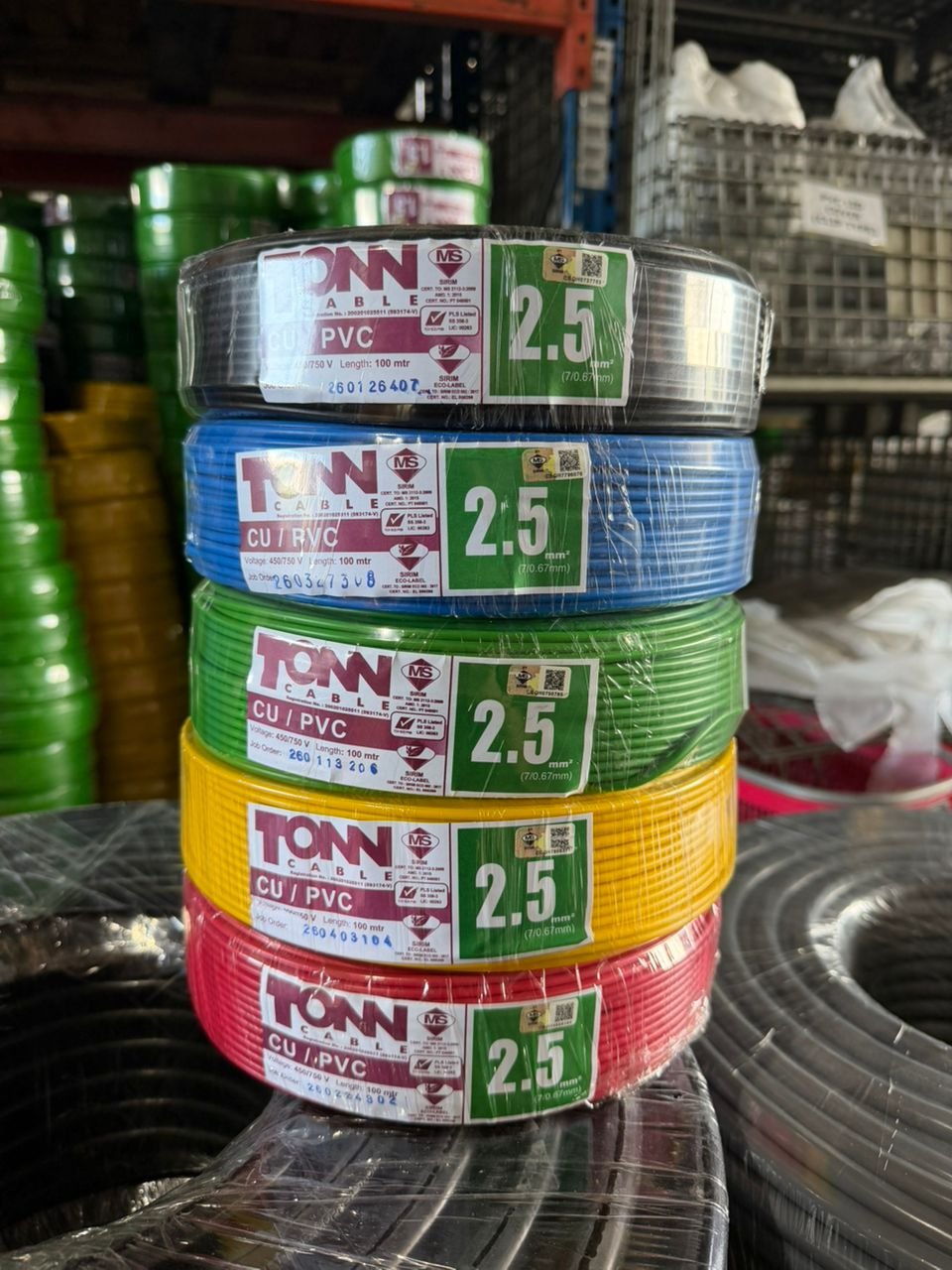 tonn pvc insulated cable 2.5mm (sirim approved) tonn pvc insulated cable 2.5mm (sirim approved)