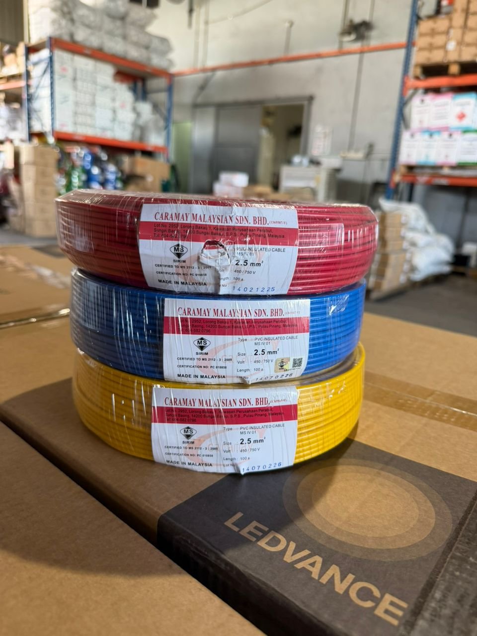caramay pvc insulated cable 2.5mm (sirim approved) caramay pvc insulated cable 2.5mm (sirim approved)