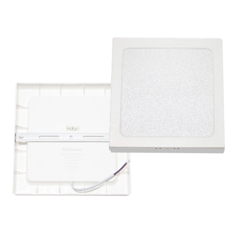 perkunas 18w 3000k 8" led surface square kitchen downlight Perkunas 18W 3000K 8" LED Surface Square Kitchen Downlight