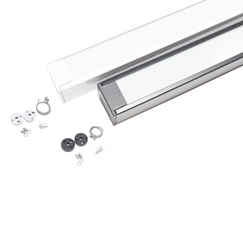 perkunas 2 x t8 led linear office fitting only (black) Perkunas 2 x T8 LED Linear Office Fitting Only (Black)