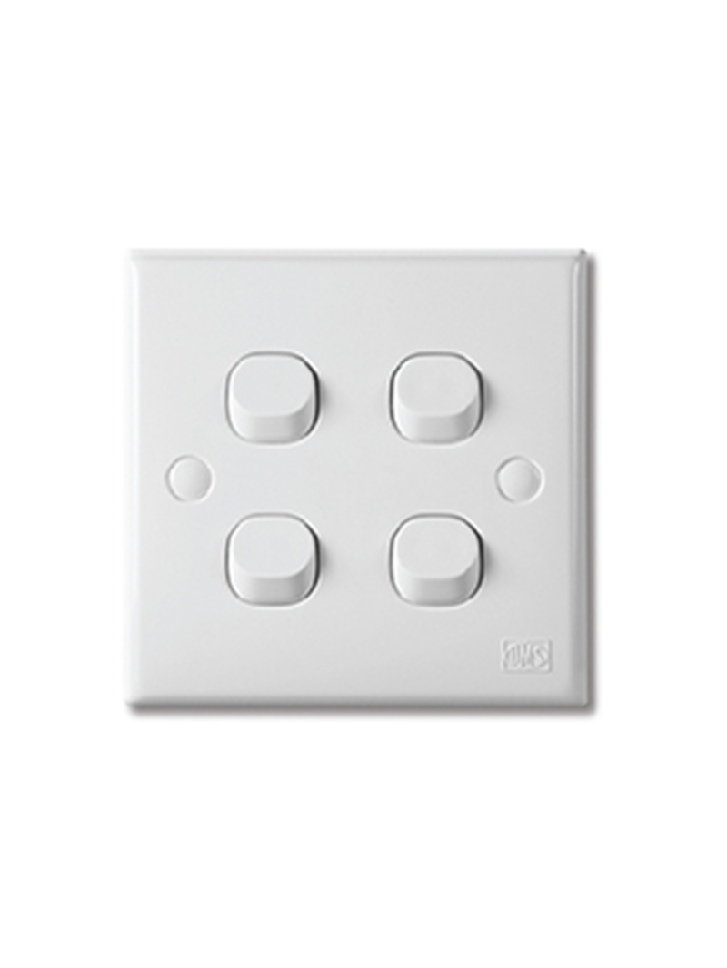 header main page products ums 3 series switches single pole 10ax 250v a.c 5.png UMS 4 Gang 1 Way 3041 3 Series