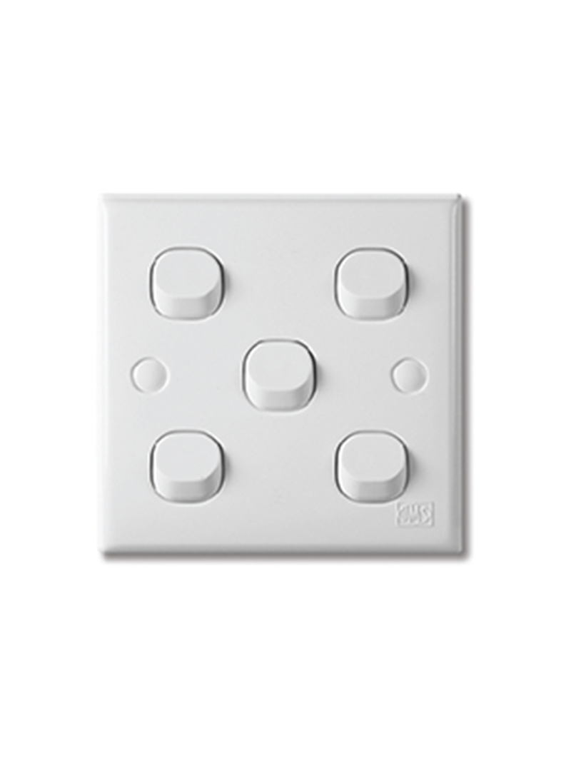 header main page products ums 3 series switches single pole 10ax 250v a.c 6.png UMS 5 Gang 1 Way 3051 3 Series