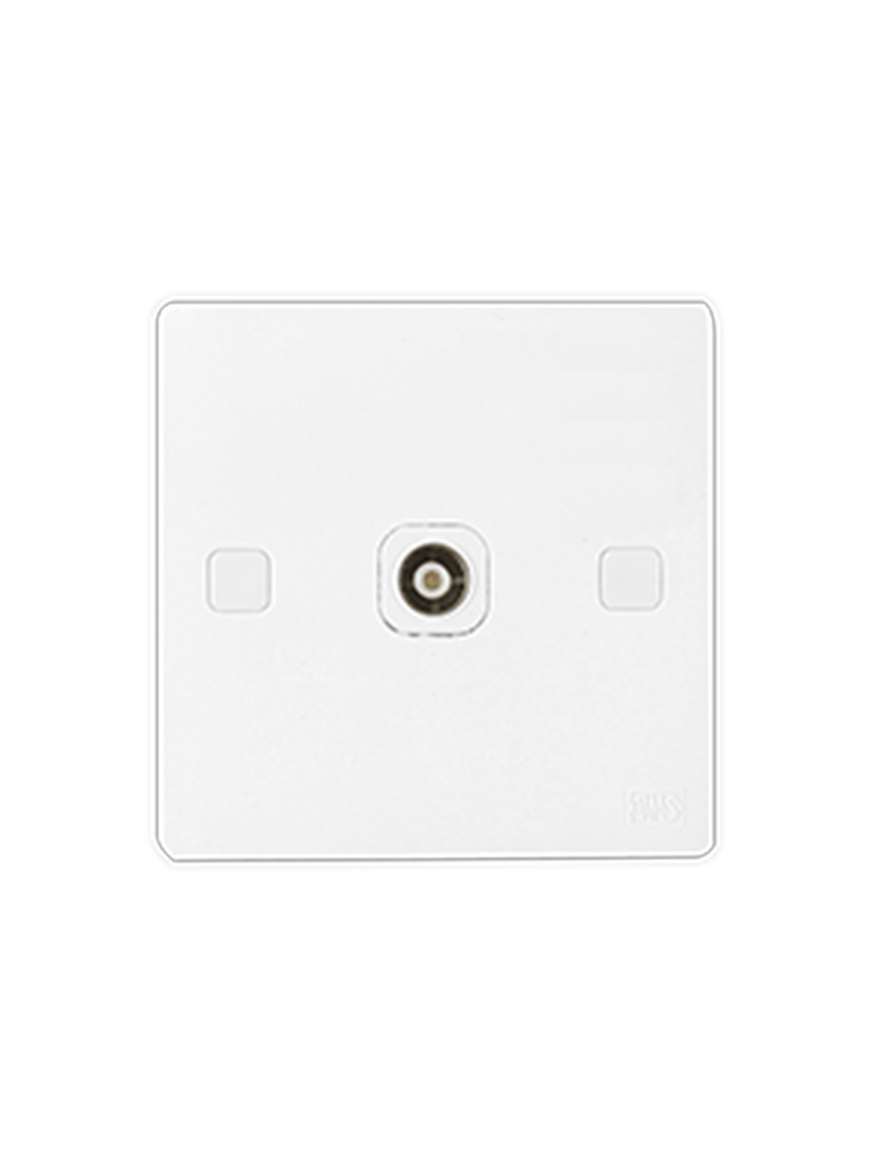 header main page products ums 6 series satellite telephone tv lan data socket 1.png UMS 1 Gang TV Coaxial Socket 6S