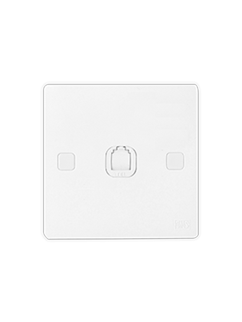 header main page products ums 6 series satellite telephone tv lan data socket 4.png UMS 1 Gang Tel Socket (RJ11) 6S