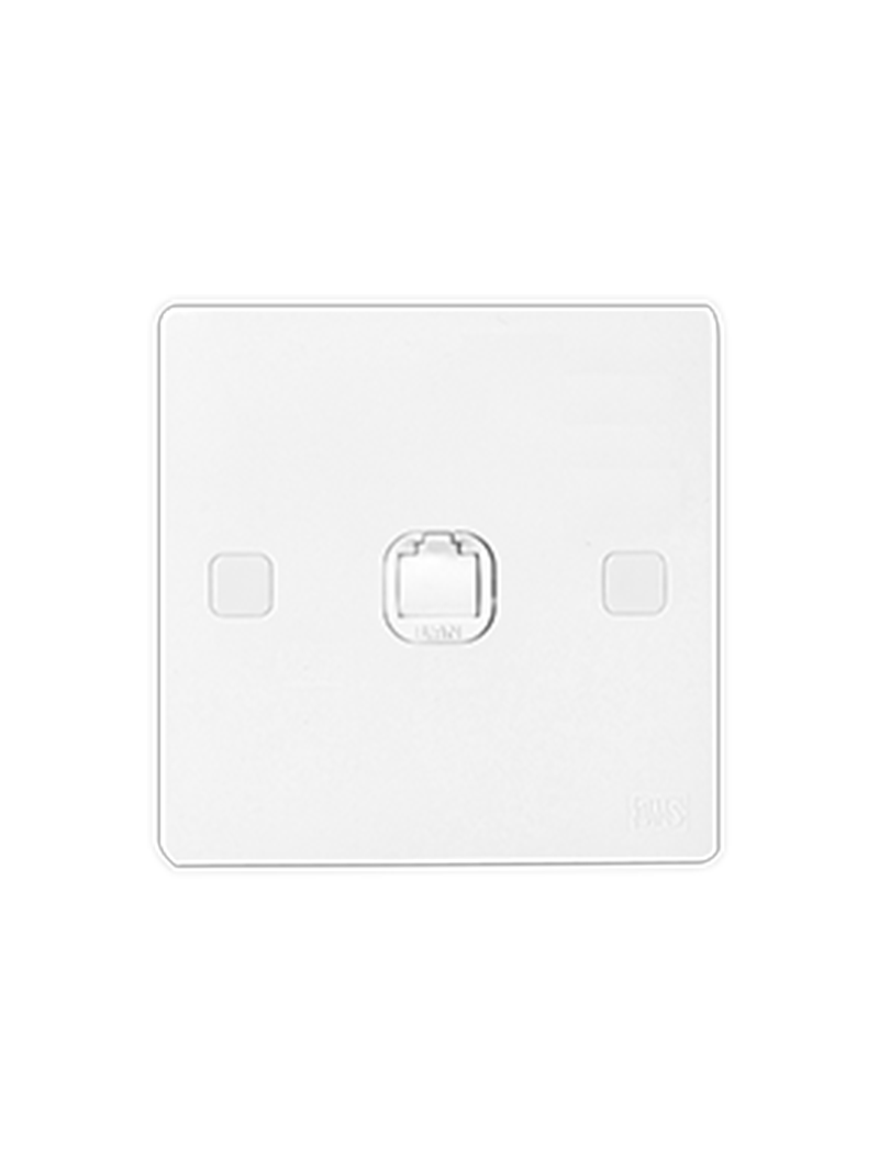 header main page products ums 6 series satellite telephone tv lan data socket 7 1.png UMS 1 Gang Computer Socket (RJ45) CAT6 6S
