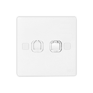 UMS 2 Gang Tel + Computer Socket 6S