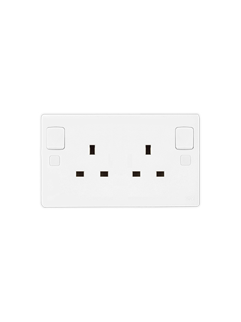 header main page products ums 6 series socket outlets 13a 250v a.c 4.png UMS 13A 2 Gang Switch Socket 6S