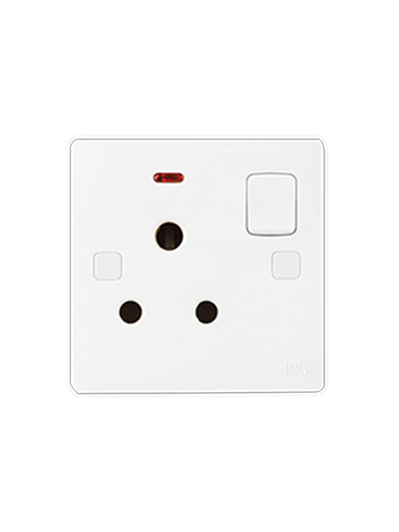 header main page products ums 6 series socket outlets 5a15a 250v a.c. 5.png UMS 15A 1G Sp Switch Socket W/neon 6S