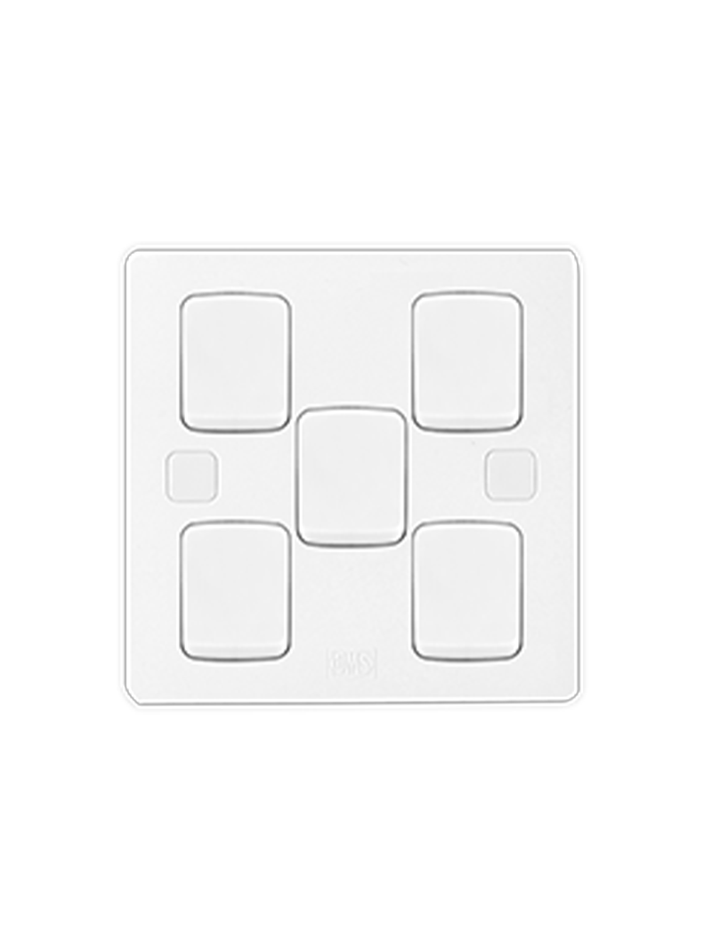 header main page products ums 6 series switches single pole 10ax 250v a.c 6 1.png UMS 10A 5 Gang 2 Way Switch 6S