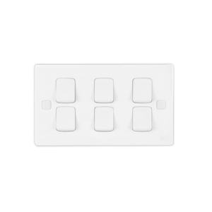 UMS 10A 6 Gang 1 Way Switch 6S