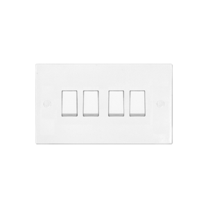 UMS 10A 4 Gang 1 Way Switch