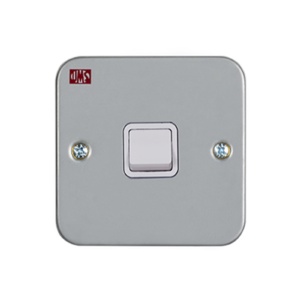 UMS 10A 1 Gang 1 Way Switch Metal Clad
