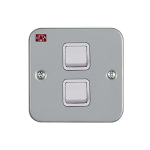 UMS 10A 1 Gang 2 Way Switch Metal Clad