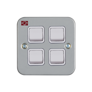 UMS 10A 4 Gang 2 Way M/clad Switch
