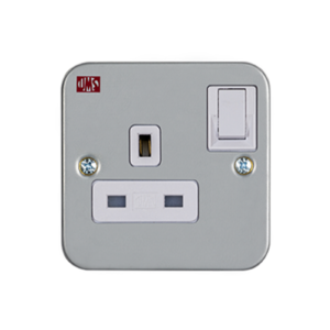 UMS 13A M/clad Single Switch Socket-yellow Dolly
