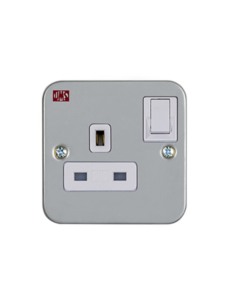 ums 13a single switch socket metal clad UMS 13A Single Switch Socket Metal Clad