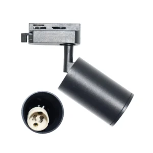 Perkunas M-369 black adjustable GU10 track-light fitting