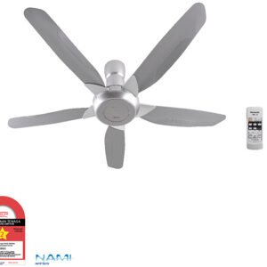 Panasonic F-M15E2VBHH 60-inch five-blade Nami ceiling fan in silver