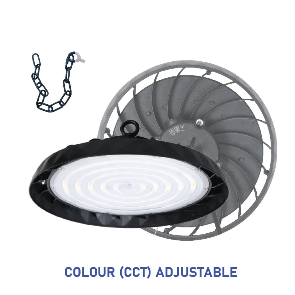 perkunas 100w 3 colour in 1 led ufo highbay Perkunas 100W 3 Colour in 1 LED UFO Highbay